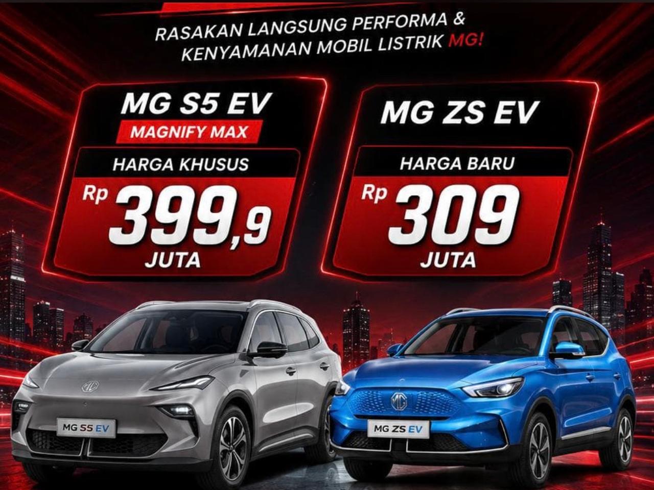 Promo MG S5 EV dan MG ZS EV